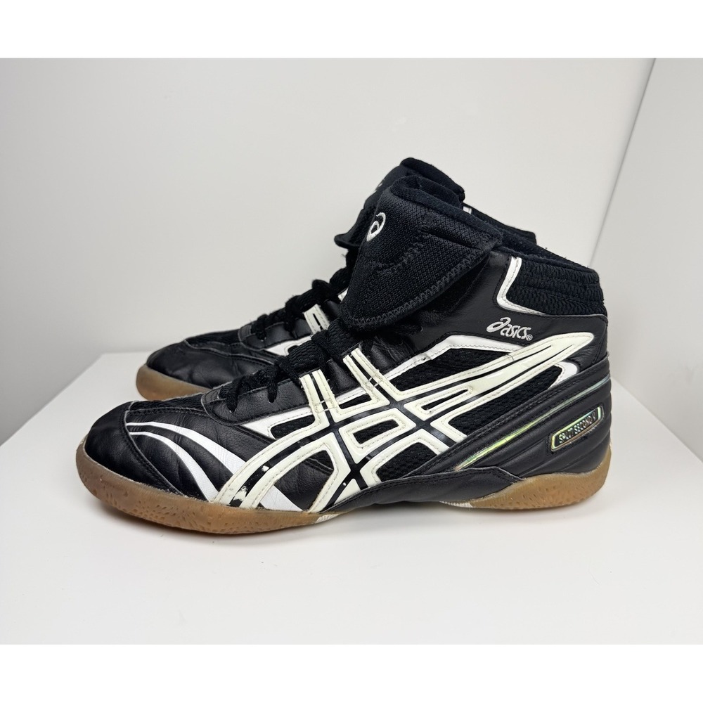 ASICS Split Second V Wrestling Shoes Mens US 13 Black White JY401 Mat Shoes